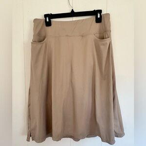 Tan A-Line Women's Athletic Skirt